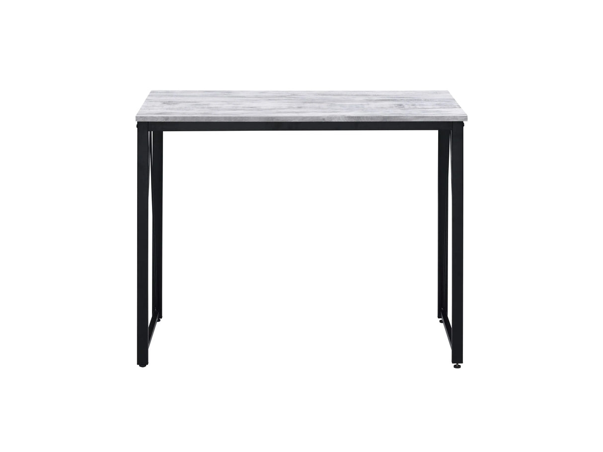Antique White Black Finish Synthetic Wood Writing Desk - Omega Lifestyles
