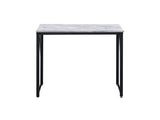 Antique White Black Finish Synthetic Wood Writing Desk - Omega Lifestyles