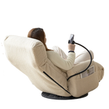 Adjustable Beige Soft Plush Rotating Lounge Chair - Omega Lifestyles