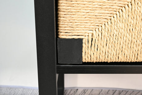 Natural Rattan Storage Cabinet Bookshelf With Doors - Omega Lifestyles