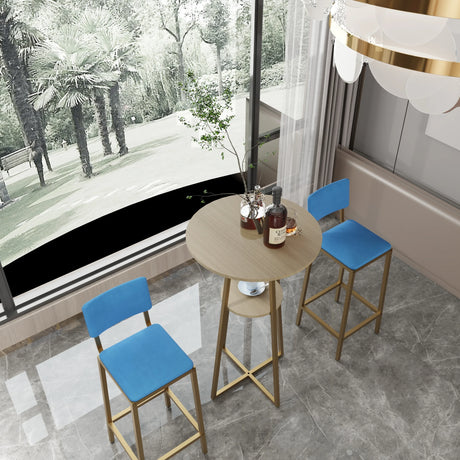 Three Piece Bar Table And Chairs Set With Storage - Omega Lifestyles