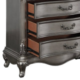 Antique Silver Synthetic Wood Classic Tufted Dresser - Omega Lifestyles