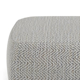 Square Fabric Pouf Ottoman With Polystyrene Bead Filling - Omega Lifestyles