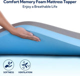Twin Medium Firm 3-Inch Cooling Gel Memory Foam Mattress Topper - Omega Lifestyles