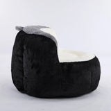Multicolor Faux Fur Oversized Foam-Filled Bean Bag Chair - Omega Lifestyles