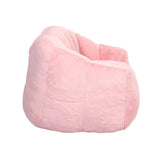 High Density Foam Pink Faux Fur Beanbag Chair - Omega Lifestyles