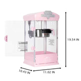 8-Ounce Stainless Steel Countertop Popcorn Maker Pink - Omega Lifestyles