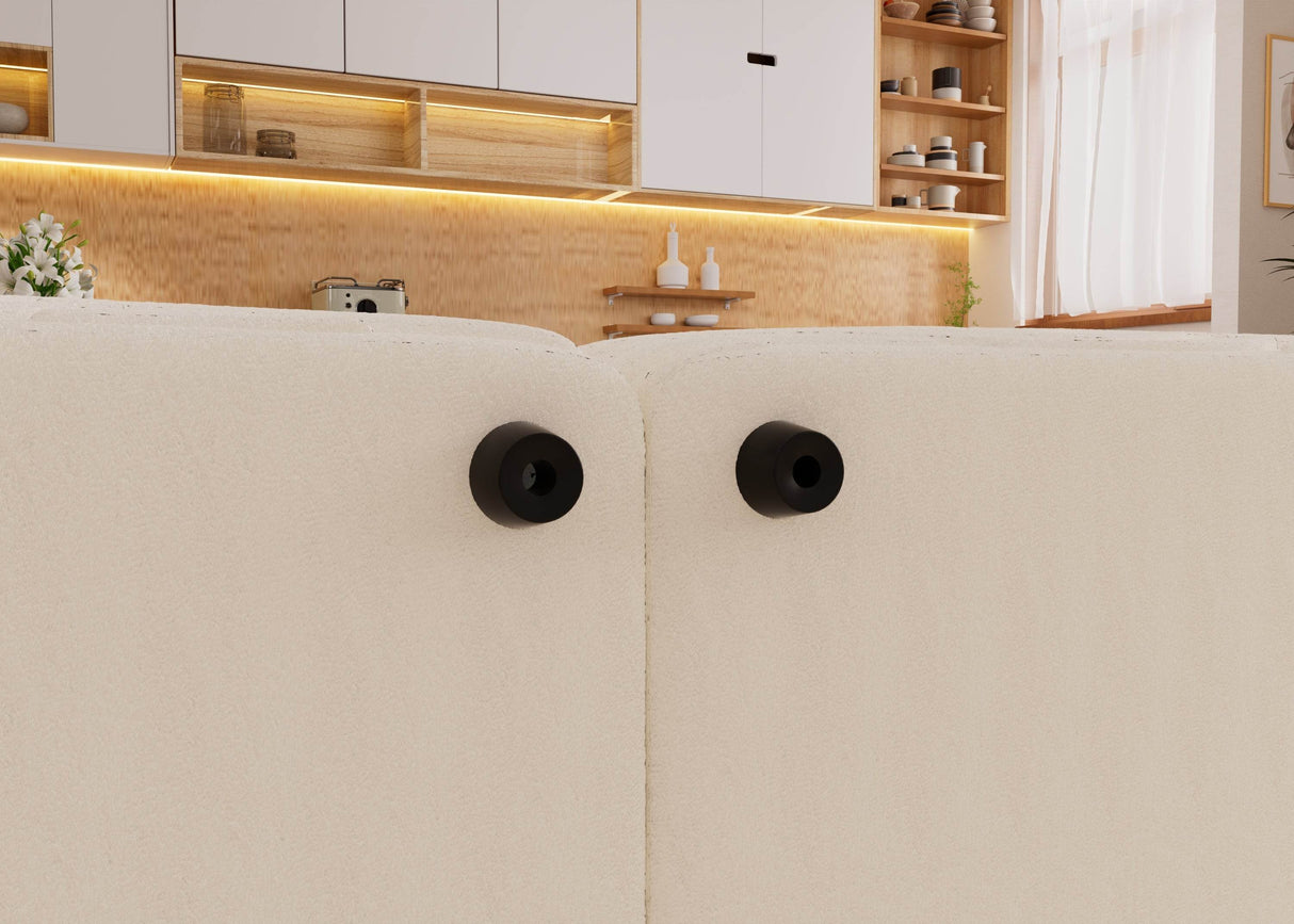 Oversized Modular Sectional Sofa With Chenille Fabric Cushions - Omega Lifestyles