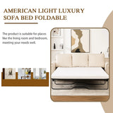 Medium-Firm Linen Sleeper Sofa Bed With Pull-Out Mattress - Omega Lifestyles