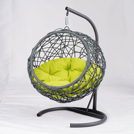 Indoor Green Cat Swing Bed With Stand And Cushion - Sleep Galleria