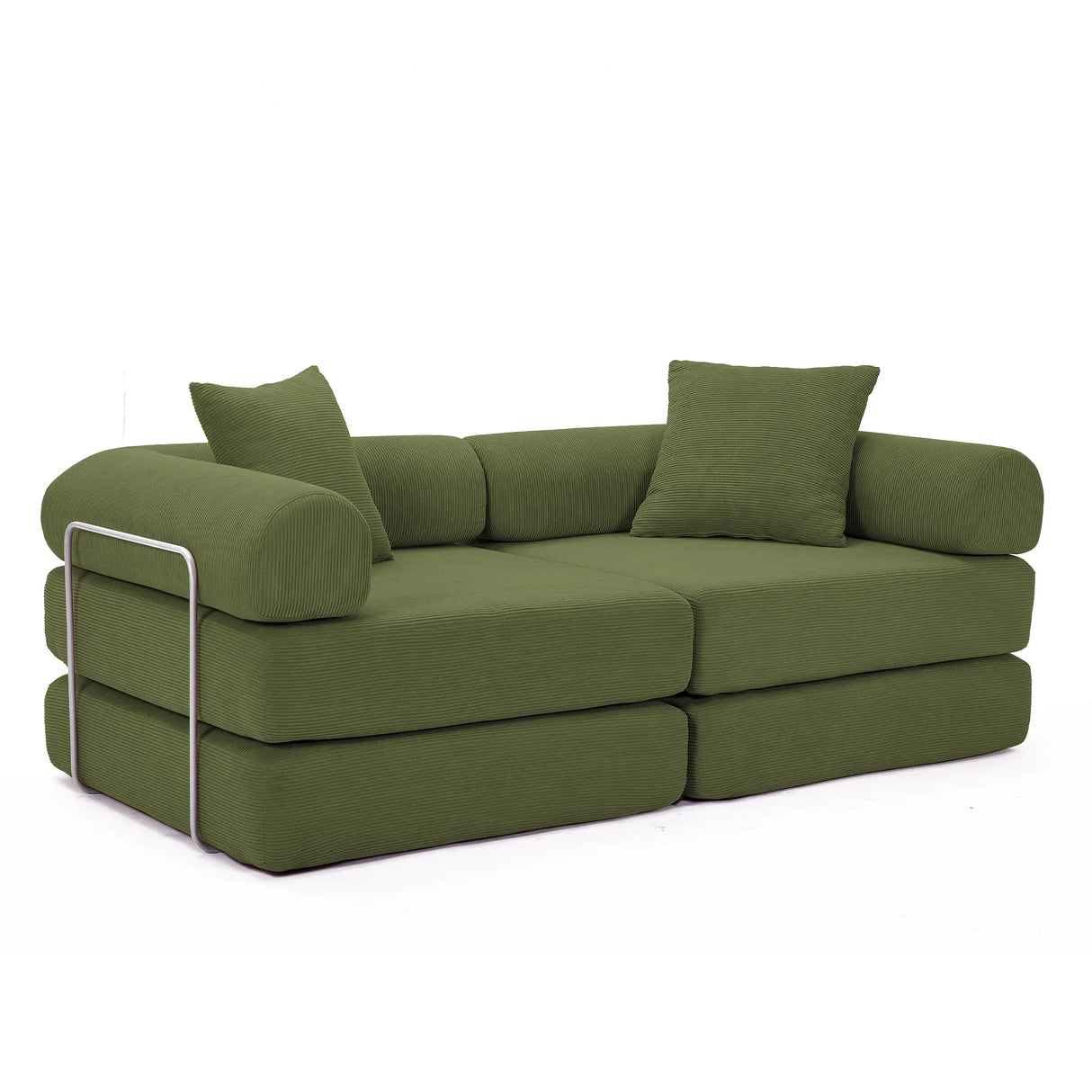 Modular Folding Corduroy Convertible Sofa Bed - Omega Lifestyles
