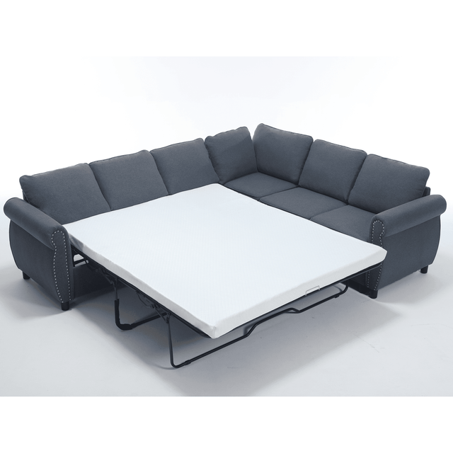 6-Seater Medium-Soft L-Shaped Pull-Out Sleeper Sofa - Omega Lifestyles