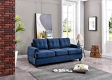 Transitional Micro Suede 3-Seat Sofa With Foam Cushions - Omega Lifestyles