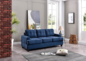 Transitional Micro Suede 3-Seat Sofa With Foam Cushions - Omega Lifestyles