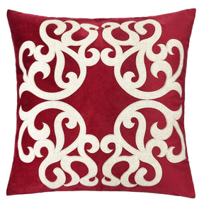 Red 20-Inch Polyester Velvet Pillowcase Cover - Omega Lifestyles