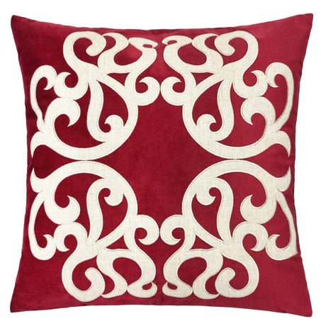 Red 20-Inch Polyester Velvet Pillowcase Cover - Omega Lifestyles