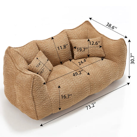 Dual Chenille Bean Bag Chair With High Resilience Foam - Omega Lifestyles