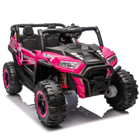 24V Dual-Seat Kids Ride-On UTV With Remote Control - Omega Lifestyles