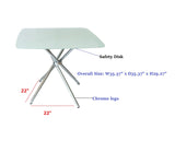 Set Of 3 Contemporary Soft White Faux Leather Dining Set - Omega Lifestyles