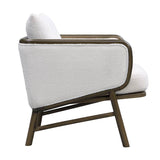 Set of 2 Sherpa Fabric Upholstered Accent Chairs - Omega Lifestyles