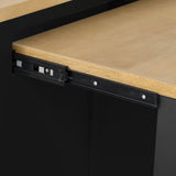 Extendable Rubber Wood Veneer Kitchen Island Cart - Omega Lifestyles