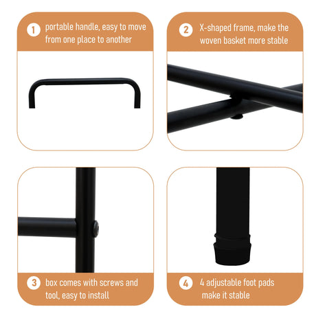 Farmhouse 3-Tier Handwoven Paper Rope Side Table - Omega Lifestyles