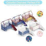 Twin Metal Junior House Loft Bed With Slide And Curtain - Omega Lifestyles