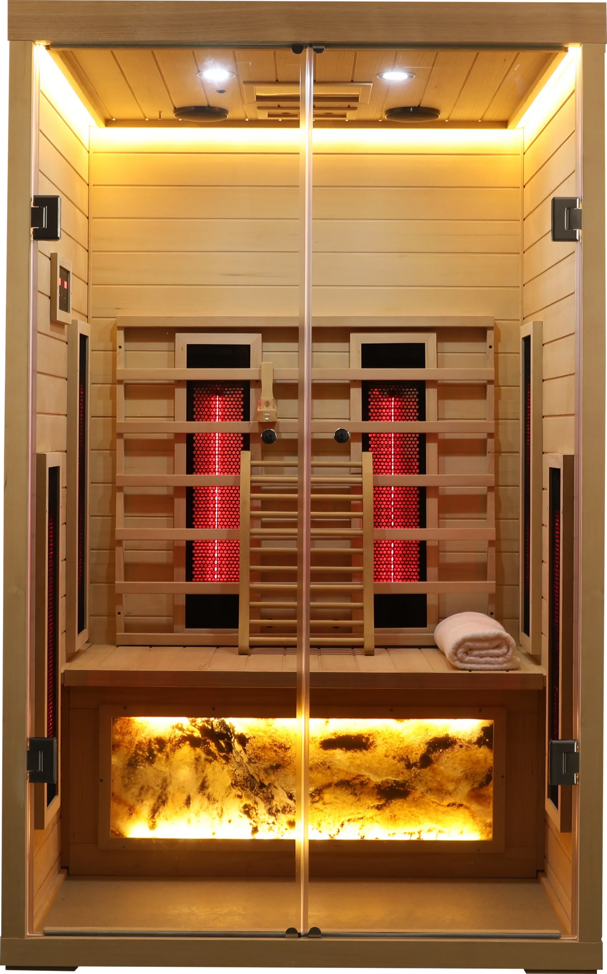 2-Person Eastern Hemlock Wood Infrared Home Sauna - Omega Lifestyles
