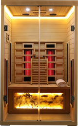 2-Person Eastern Hemlock Wood Infrared Home Sauna - Omega Lifestyles