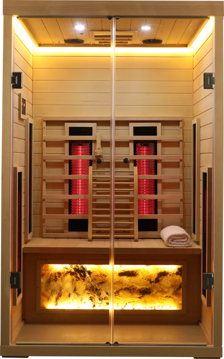 2-Person Eastern Hemlock Wood Infrared Home Sauna - Omega Lifestyles