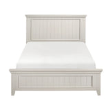 Queen Farmhouse White Wood Panel Bed Frame - Omega Lifestyles