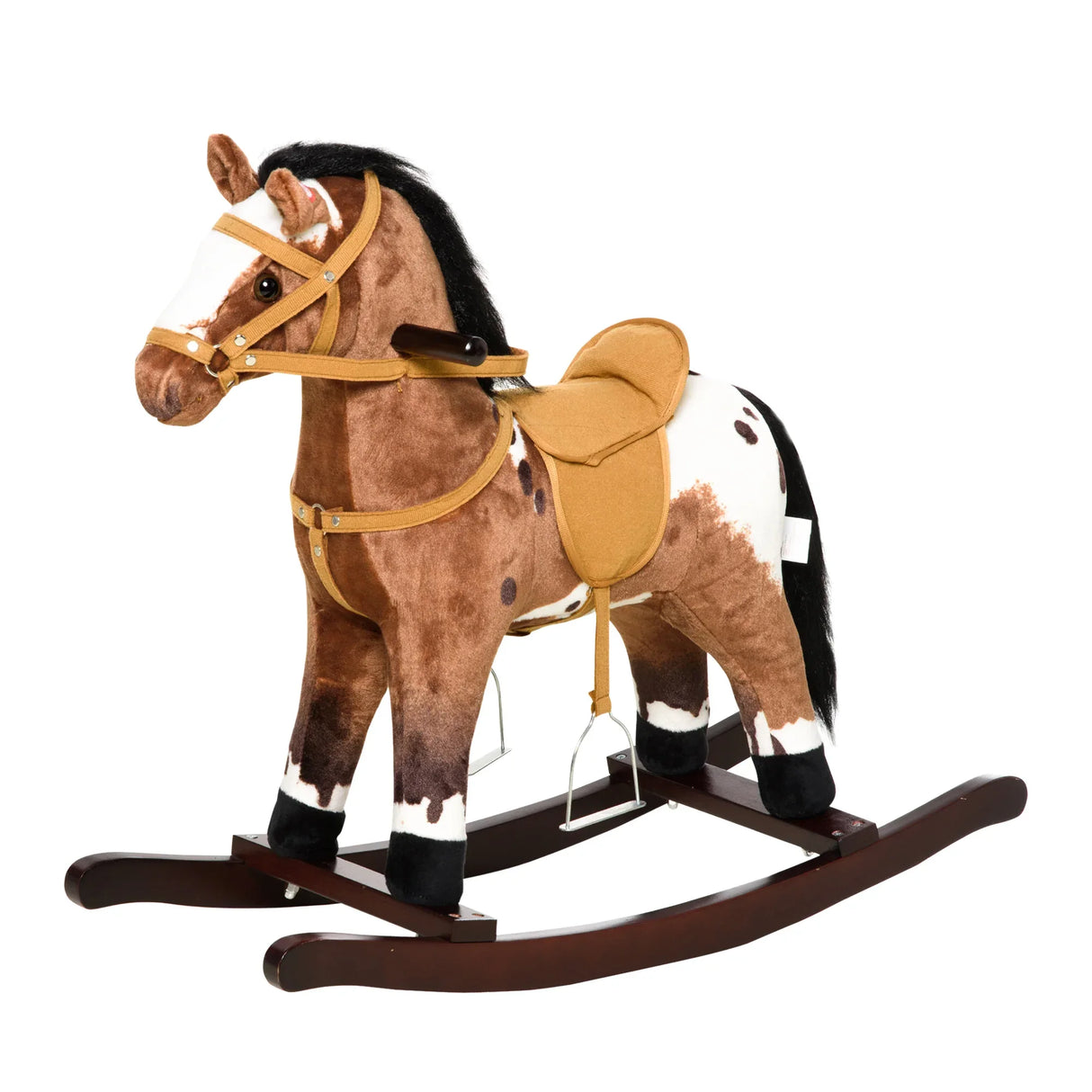 Plush Kids Metal Rocking Horse Chair With Sounds - Omega Lifestyles