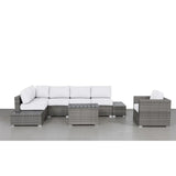 Modern Weather-Resistant 9-Piece Wicker Outdoor Seating Set - Omega Lifestyles