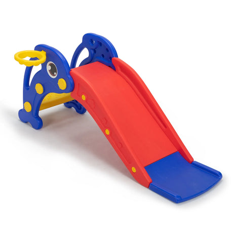 Toddler Dolphin Play Slide With Basketball Hoop and Ladder - Omega Lifestyles