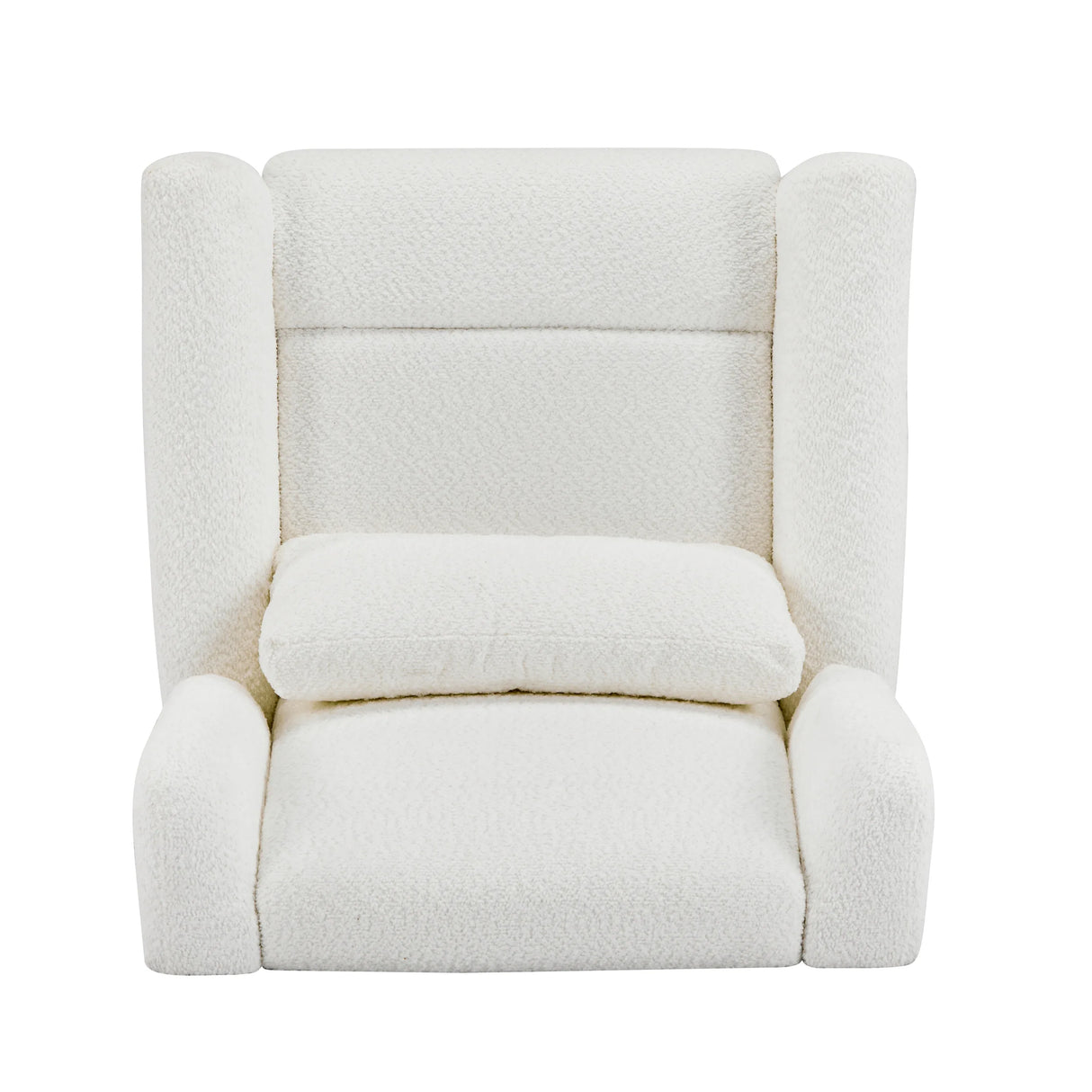 Boucle Upholstered Beige Power Recliner Chair With Swivel - Omega Lifestyles
