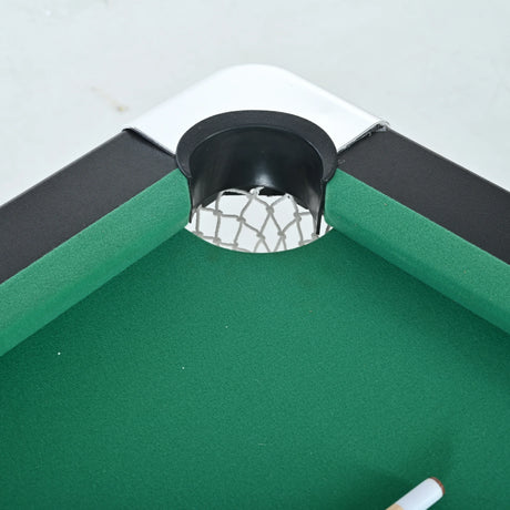 Foldable Black Green MDF Steel Pool Game Table - Omega Lifestyles