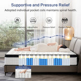 Medium 12-Inch Hybrid Memory Foam King Mattress - Omega Lifestyles