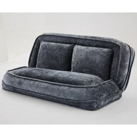 Convertible Adjustable Chenille Loveseat Lazy Sofa Bed - Omega Lifestyles