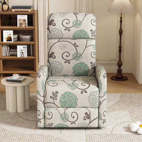 Manual Recliner Chair With Adjustable Backrest And Plush Upholstery - Omega Lifestyles