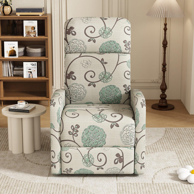 Manual Recliner Chair With Adjustable Backrest And Plush Upholstery - Omega Lifestyles