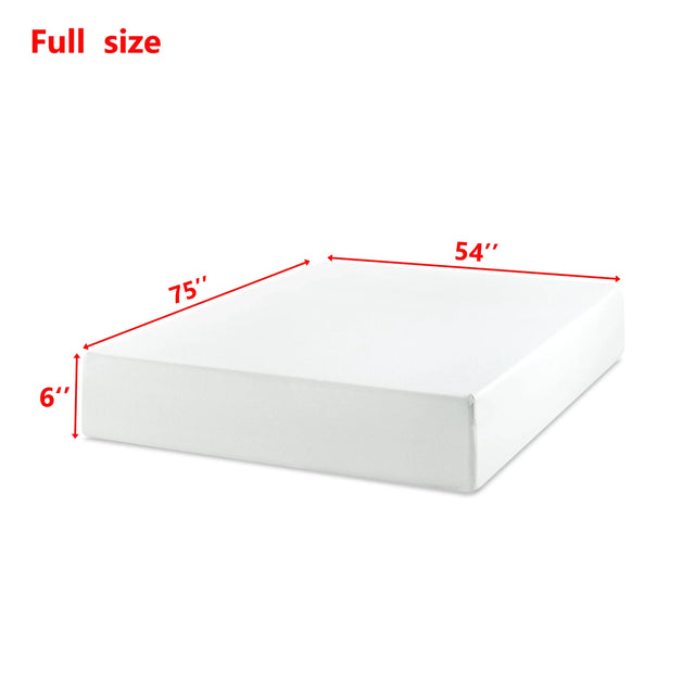 Medium 6-Inch Green Tea Infused Memory Foam Full Mattress - Omega Lifestyles