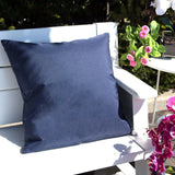 Outdoor Weather Resistant Navy Polyester Patio Pillow 20x20 Inches - Omega Lifestyles