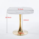 Square Tulip Modern MDF Metal Pedestal Dining Table - Omega Lifestyles