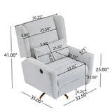 Power Upholstered 360-Degree Swivel Recliner Chair - Omega Lifestyles