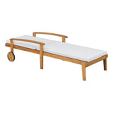 Acacia Wood Adjustable Reclining Chaise Lounge - Omega Lifestyles