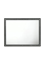 Beveled Edge Black Synthetic Wood Dresser Mirror - Omega Lifestyles