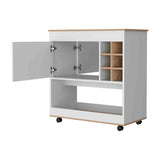 Multicolor Particle Board Texas Bar Cart With Casters - Omega Lifestyles