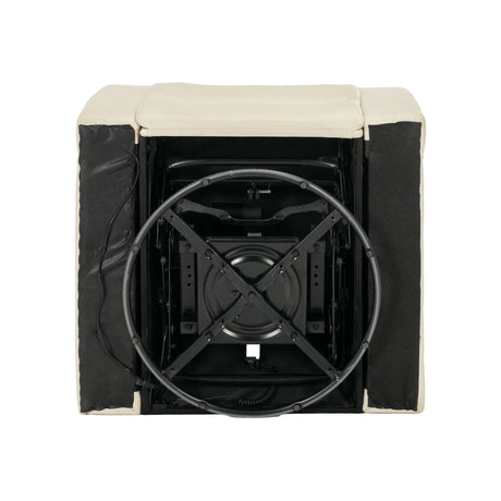 Power PU Leather Recliner Chair With Tray Table USB Port - Omega Lifestyles