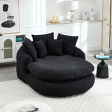 Oversized Chenille Memory Foam Bean Bag Sofa With Pillows - Omega Lifestyles