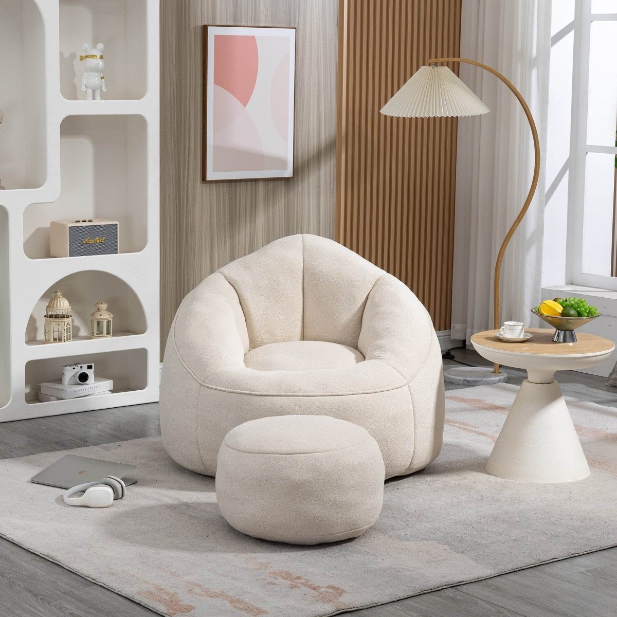 Microfiber Foam Filled Bedding Bean Bag Chair - Sleep Galleria